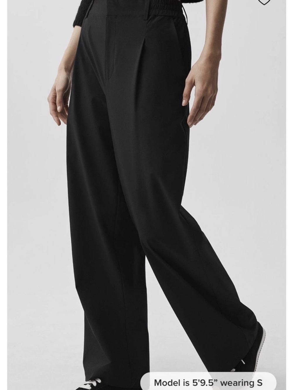 ALO Yoga High–Waist Trouser (REGULAR) Black Size: M (GENTLY WORN) MSRP: $148